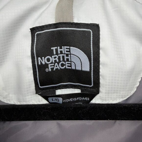 NORTH FACE 550 GOOSE DOWN PUFFER WHITE VEST WOMENS Large - Picture 4 of 7